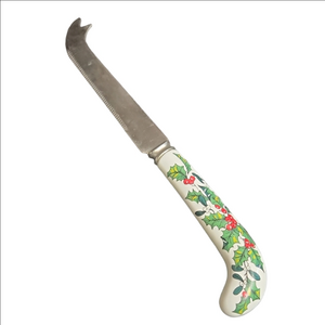Sheffield Festive Holly Cheese Knife